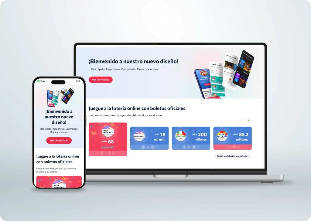 Mejore su experiencia de lotería en línea con nuestro nuevo sitio!