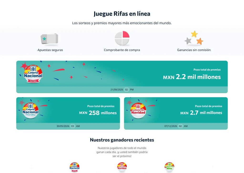 Su interfaz ideal para rifas